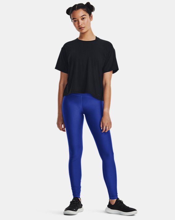 Women's HeatGear® Full-Length Leggings, Blue, pdpMainDesktop image number 2